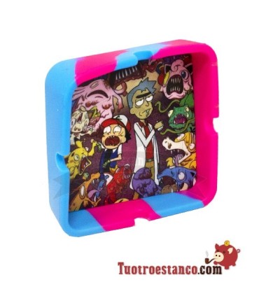 Cenicero Silicona Cuadrado Rick y Morty