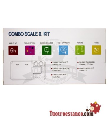 Combo Bandeja de colores y luz + Báscula