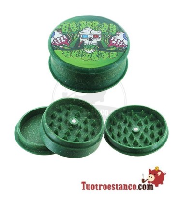 Grinder de Cañamo Beuz Skeleton Verde 3 partes 50 mm