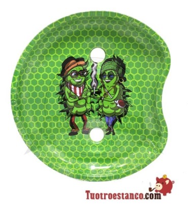 Bandeja pequeña medialuna con soporte - Pareja