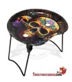 Bandeja pequeña medialuna con soporte - Calavera Mexicana