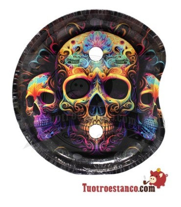 Bandeja pequeña con soporte Calavera Mexicana