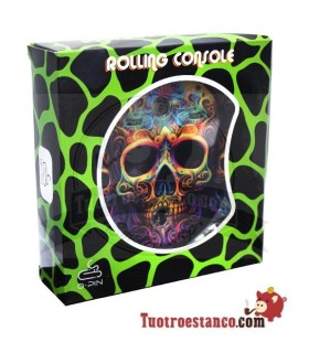 Bandeja pequeña medialuna con soporte - Calavera Mexicana