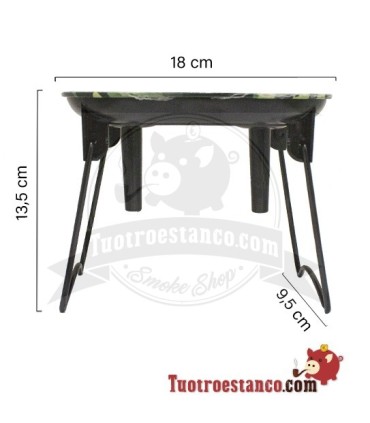 Bandeja pequeña medialuna con soporte - Furgo