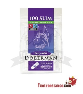 Filtros Doberman Clik slim 6mm de 100 ud Berry Mint