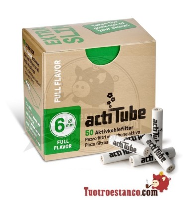 Actitube Slim Aktivkohlefilter mit vollem Geschmack 50 Filter