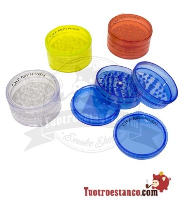 Grinder de plástico Champ 60 mm de 4 partes