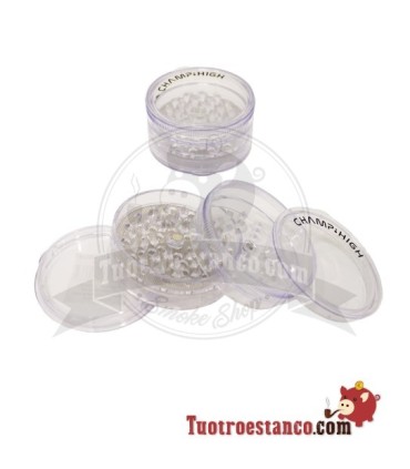 Grinder de plástico Champ 60 mm de 4 partes