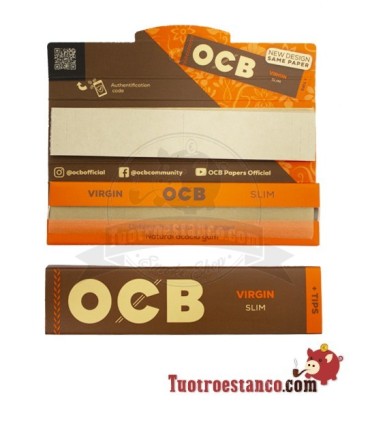 Papel OCB Virgin King Size + Tips - 32 libritos