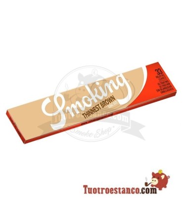 Caixa de Papel King Size King Smoking Size Castanho Mais Fino 108 mm - 50 livretos