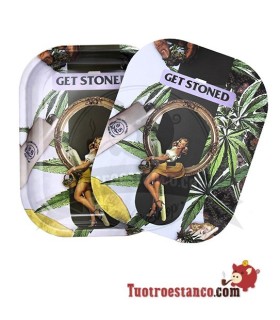 Bandeja Metálica + Tapa Girl Stoned