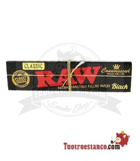 Papel RAW King Size BLACK Connoisseur de 110 mm + Tips
