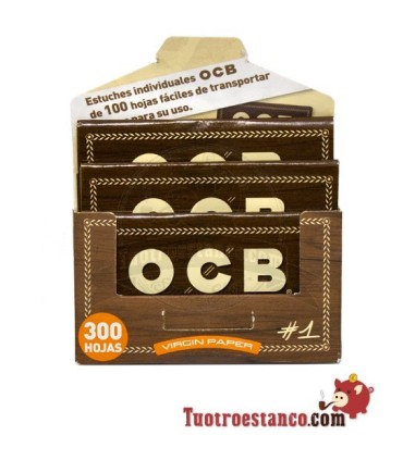 Estuche Papel OCB Virgin 300 corto de 70mm - 40 libritos