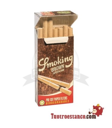 5,7 milímetros pré-cortados Smoking marrom filtros 120 filtros