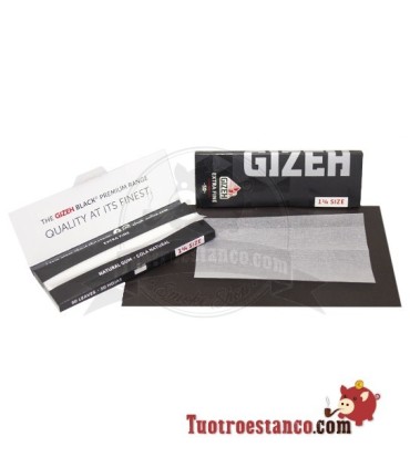 Estuche de papel Gizeh Black Extra Fine de 78 mm - 25 libritos