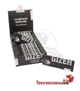 Estuche de papel Gizeh Black Extra Fine de 78 mm - 25 libritos