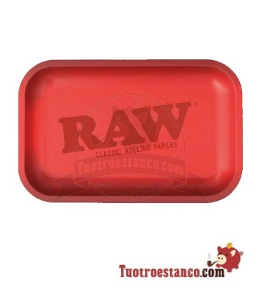 Bandeja metálica Raw Red Matte 27,5 x 17,50 cm